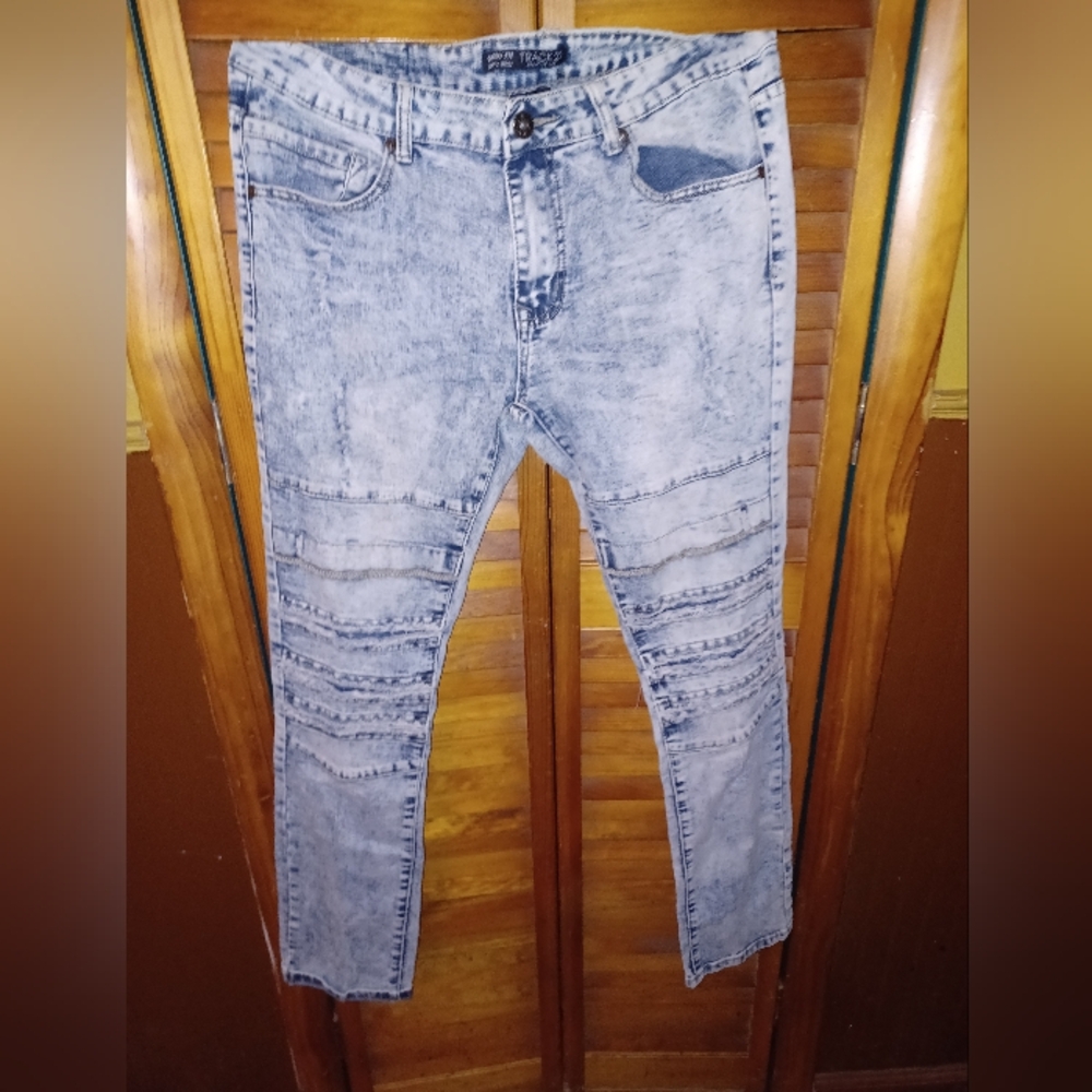 Skinny Fit Track 23 Distressed Jeans Size 34/32